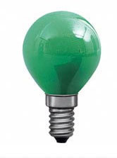 Glühlampe Tropfenform 25W E14 grün