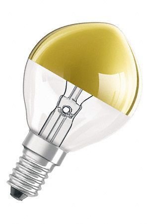 Tropfenlampe 40W kopfverspiegelt Gold